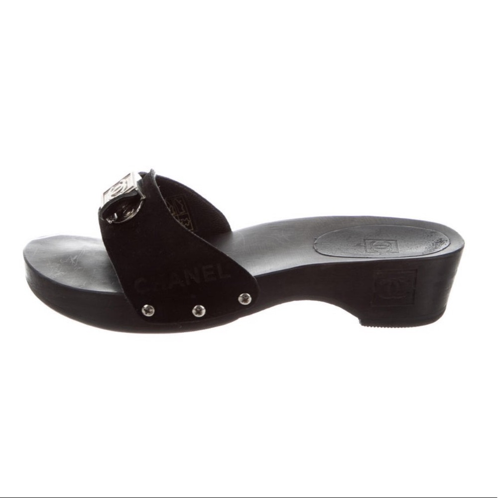 Auth Chanel Interlocking Cc Logo Suede Shoes Sz 8 - image 2